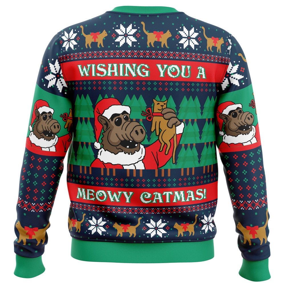 Meowy Catmas Alf Ugly Christmas Sweater - 6XL