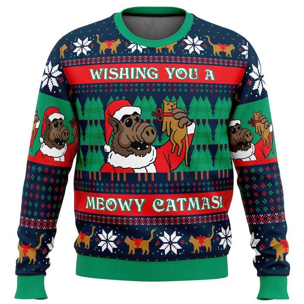 Meowy Catmas Alf Ugly Christmas Sweater - 5XL