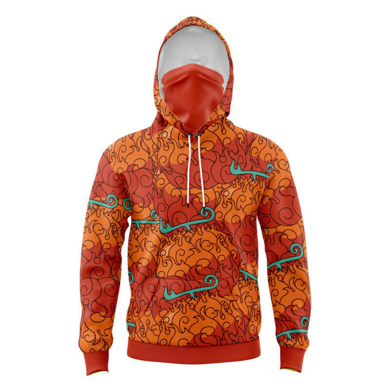 Mera Mera no Mi One Piece Pirates Masked Hoodie - M