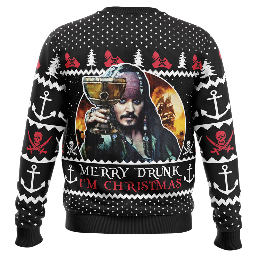 Merry Drunk I’m Christmas Pirates of the Caribbean Ugly Christmas Sweater - 5XL