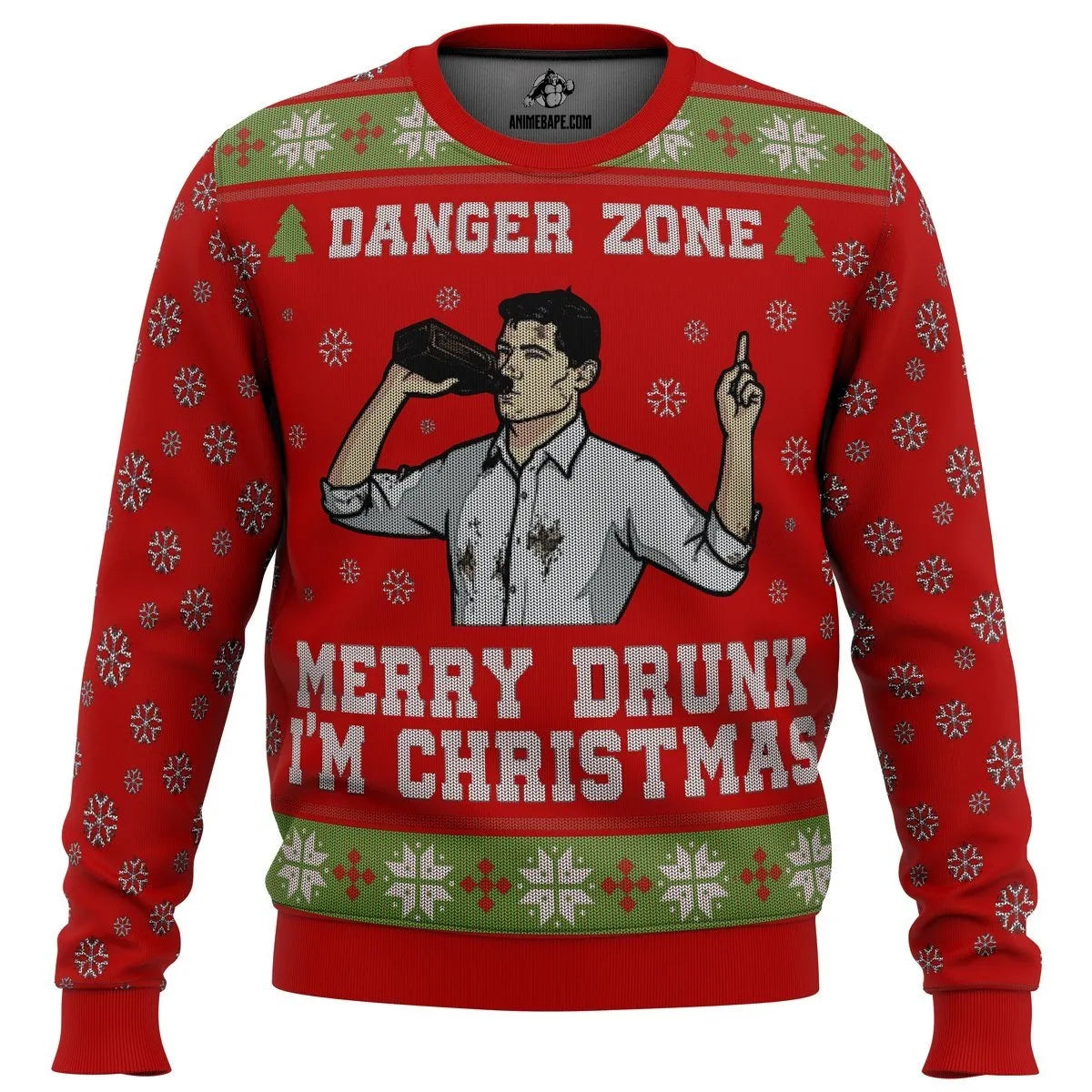 Merry Drunk I’m Christmas Sterling Archer Ugly Christmas Sweater - 6XL