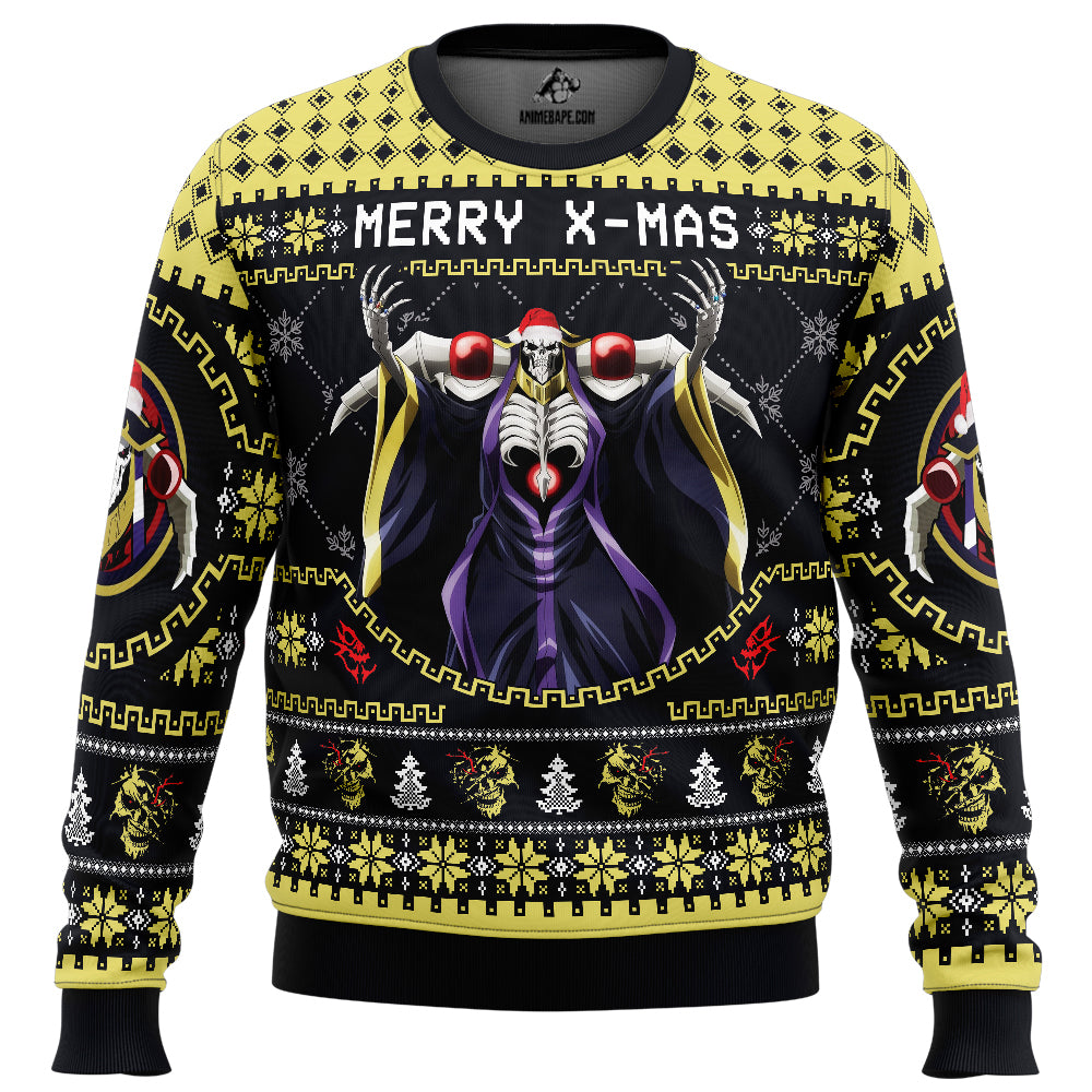 Merry X-Mass Ainz Ooal Gown Overlord Ugly Christmas Sweater - 6XL