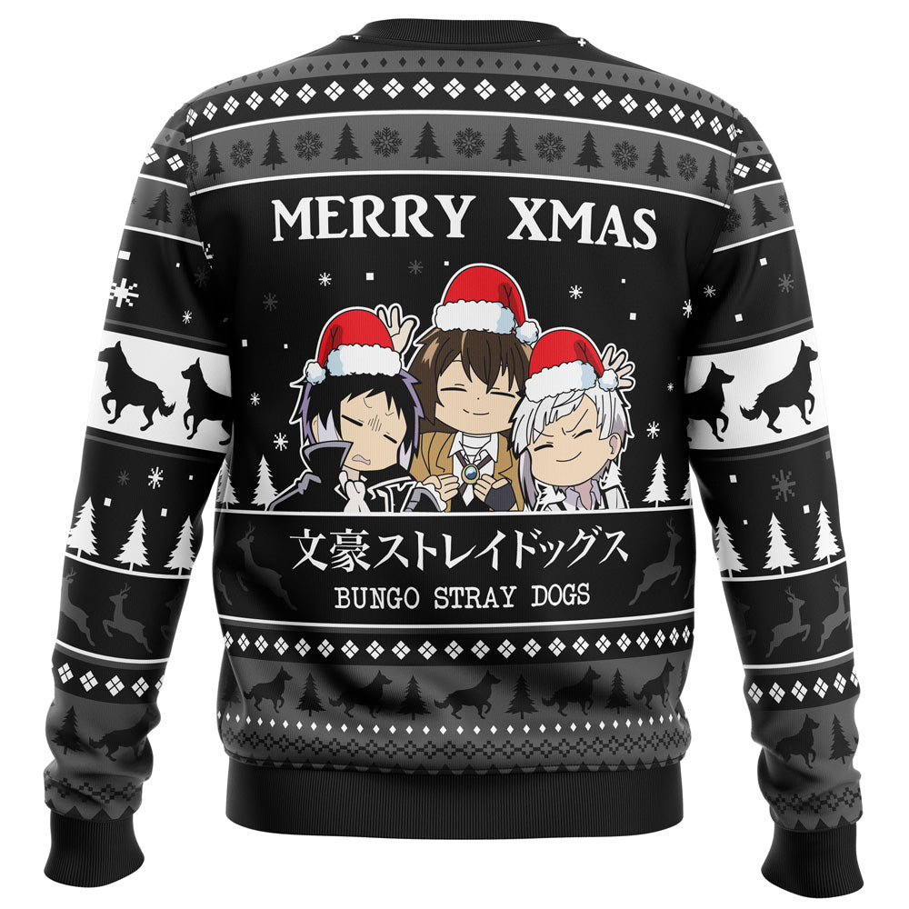 Merry Xmas Bungo Stray Dogs Ugly Christmas Sweater - 5XL