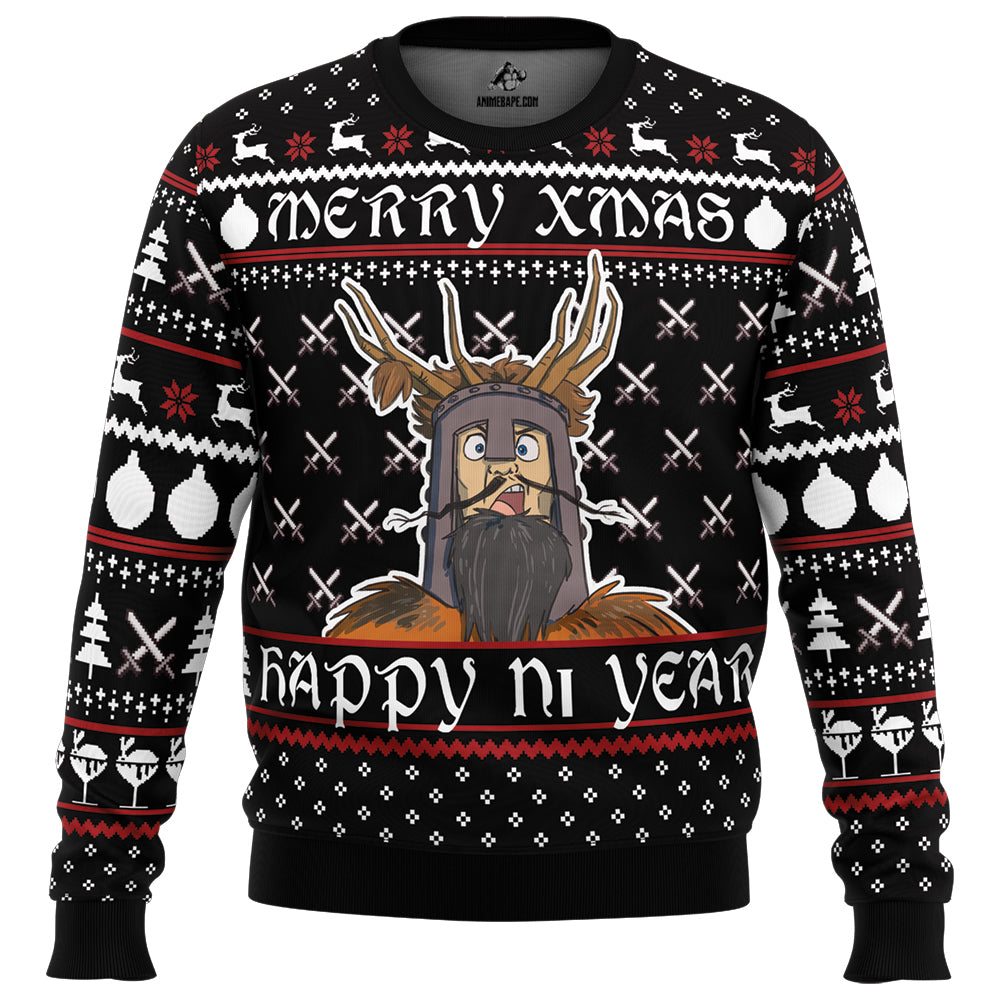 Merry Xmas Happy Ni Year Monty Python Ugly Christmas Sweater - 6XL