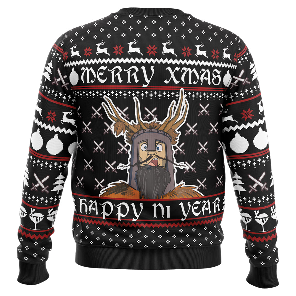 Merry Xmas Happy Ni Year Monty Python Ugly Christmas Sweater - 5XL