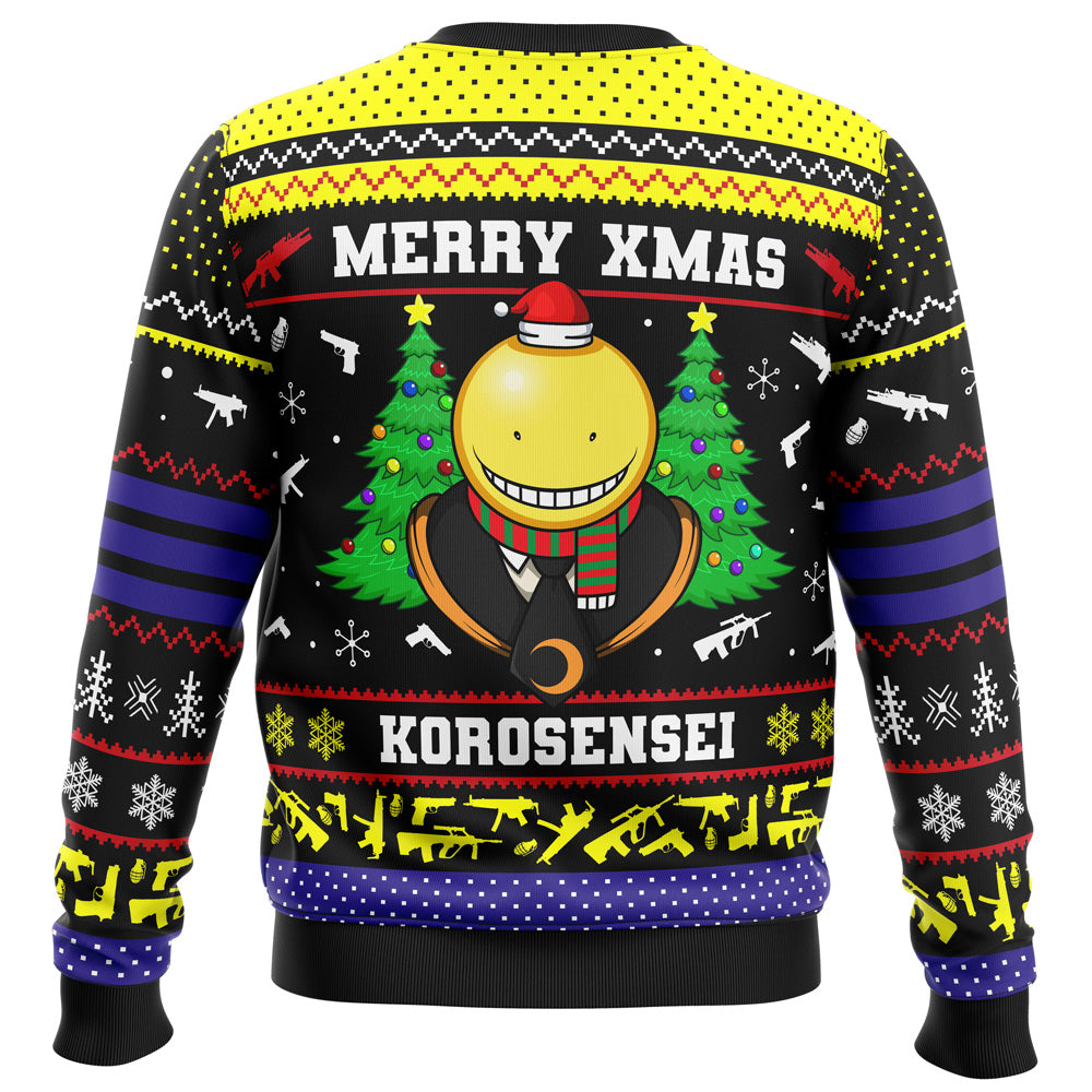 Merry Xmas Korosensei Assassination Classroom Ugly Christmas Sweater - 5XL