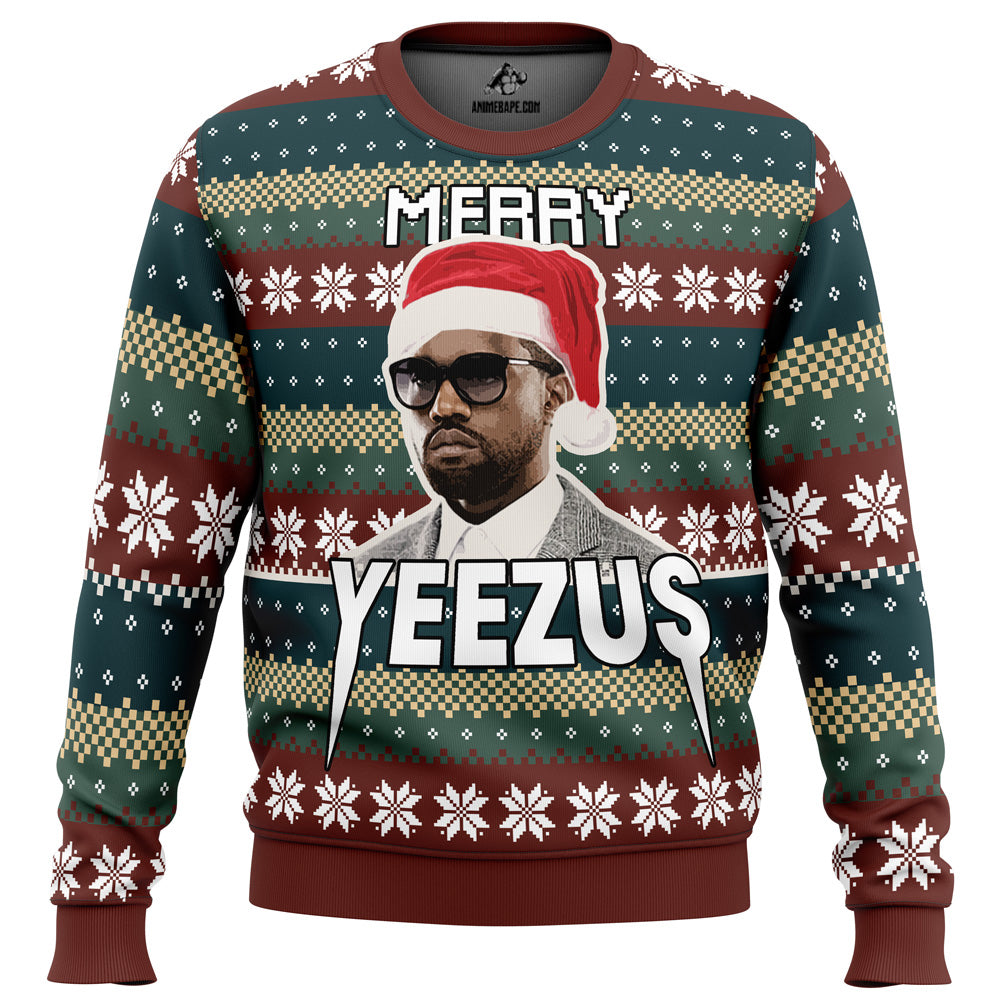 Merry Yeezus Kanye West Ugly Christmas Sweater - 6XL