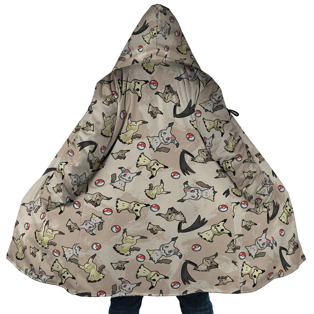 Mimikyu Pattern Pokemon Hooded Cloak Coat - 5XL