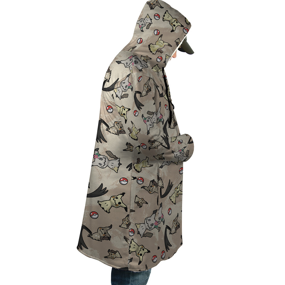 Mimikyu Pattern Pokemon Hooded Cloak Coat - L