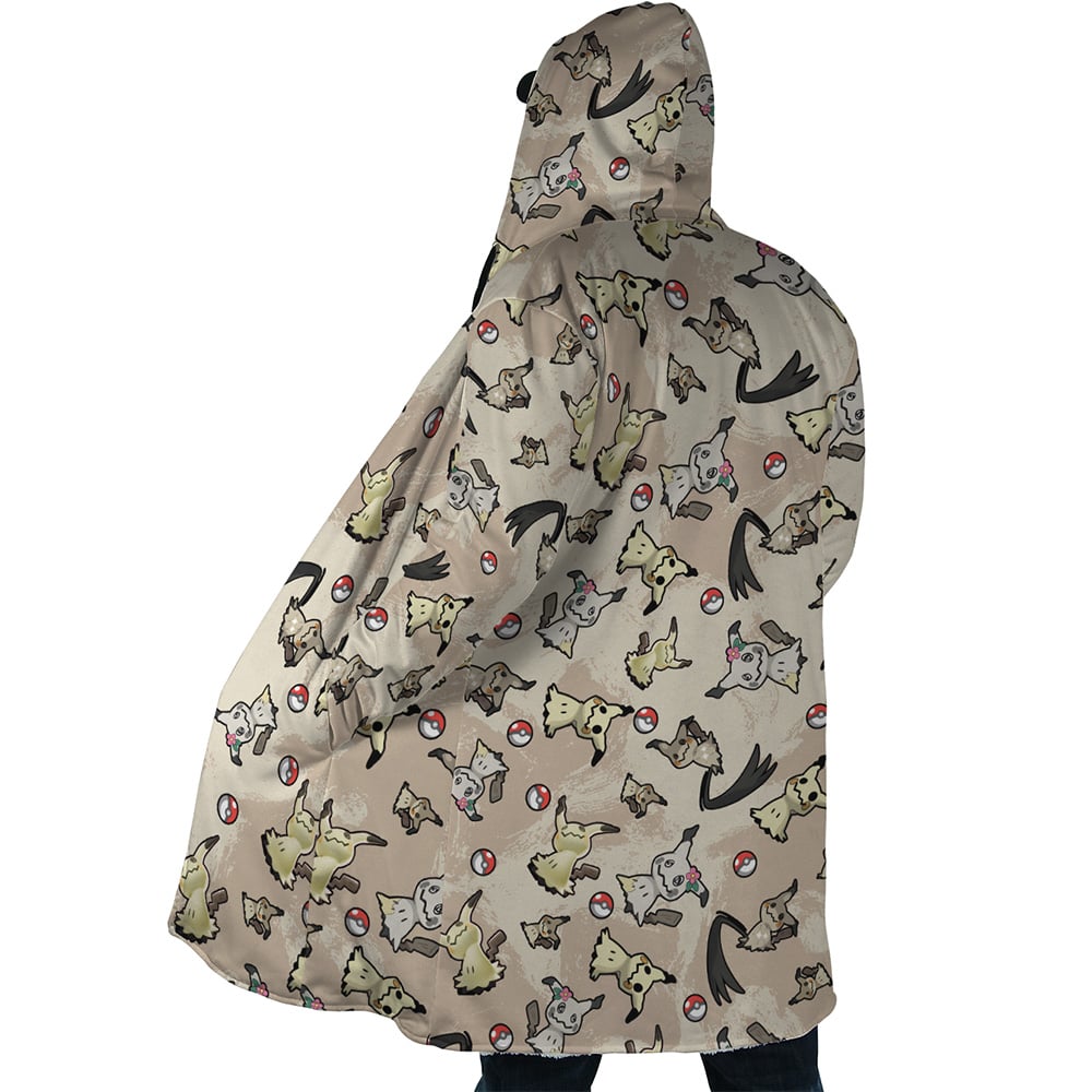 Mimikyu Pattern Pokemon Hooded Cloak Coat - XL