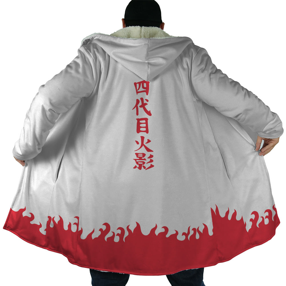 Minato Namikaze 4th Hokage Naruto Hooded Cloak Coat - 2XL
