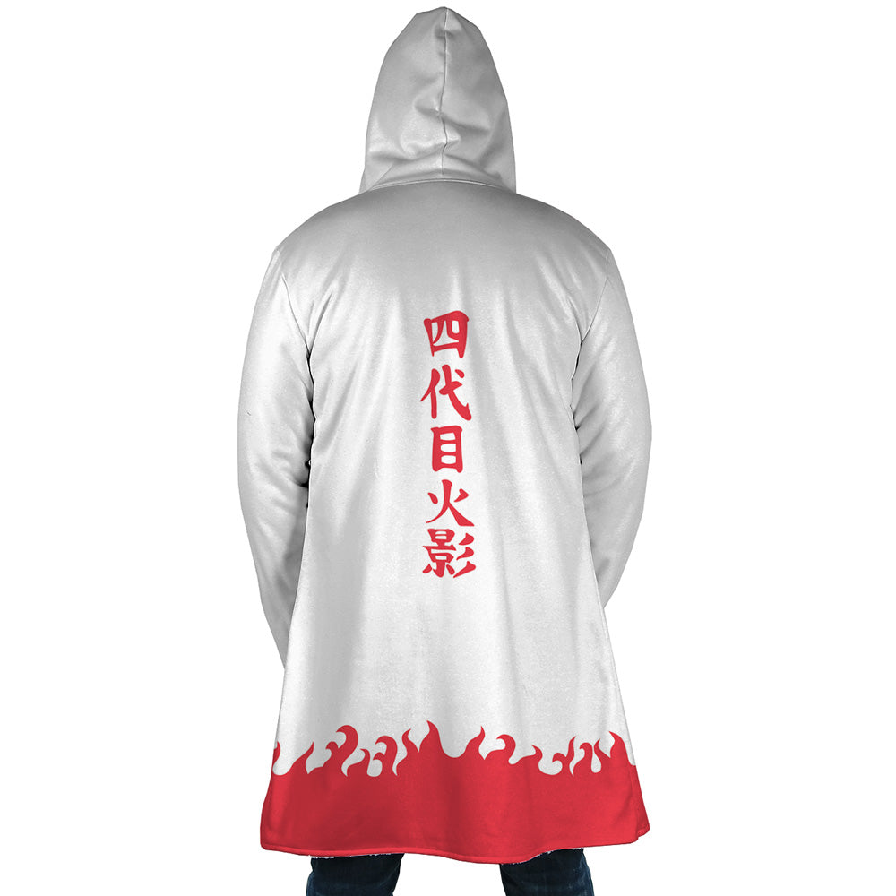 Minato Namikaze 4th Hokage Naruto Hooded Cloak Coat - XL