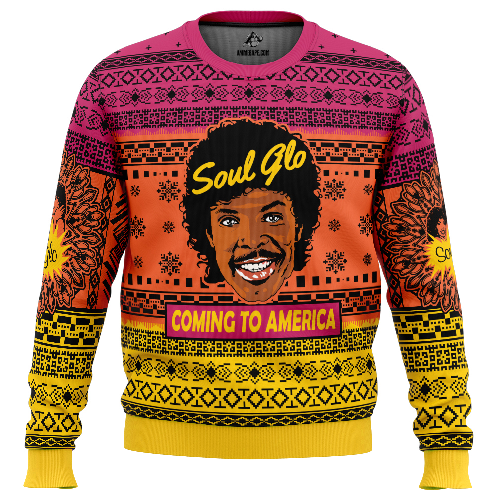 Soul Glo Coming to America Ugly Christmas Sweater - 6XL