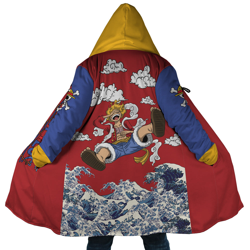 Monkey D Luffy Gear 5 Sea Wave One Piece Hooded Cloak Coat - Most Helpful