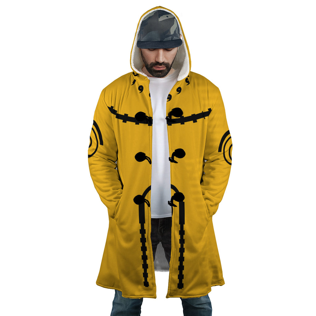 Nine-Tails Chakra Mode Naruto Hooded Cloak Coats - 2XL