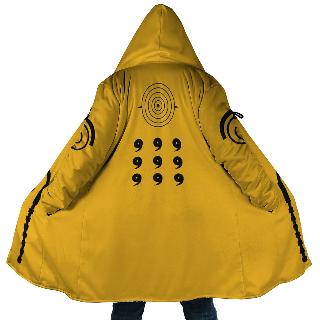 Nine-Tails Chakra Mode Naruto Hooded Cloak Coats - 5XL