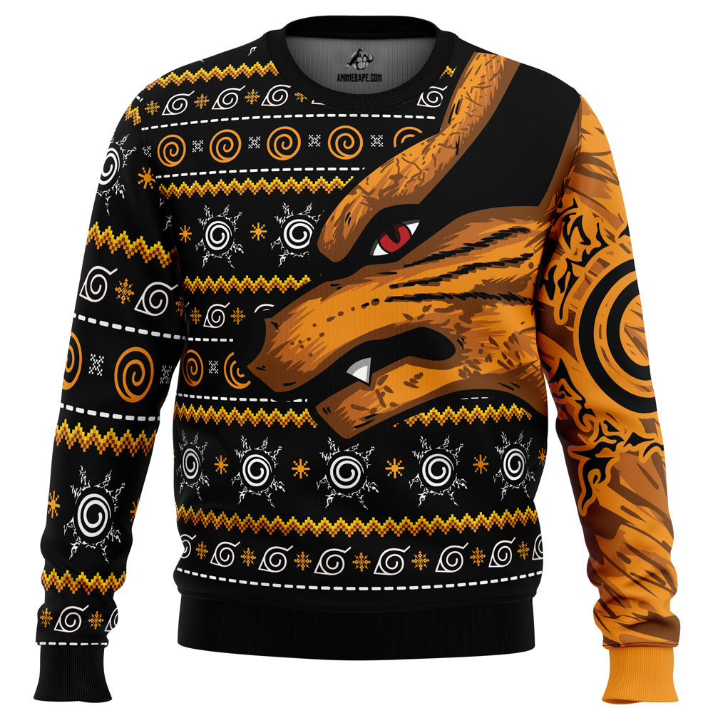 Nine Tails Mode Naruto Ugly Christmas Sweater - 6XL