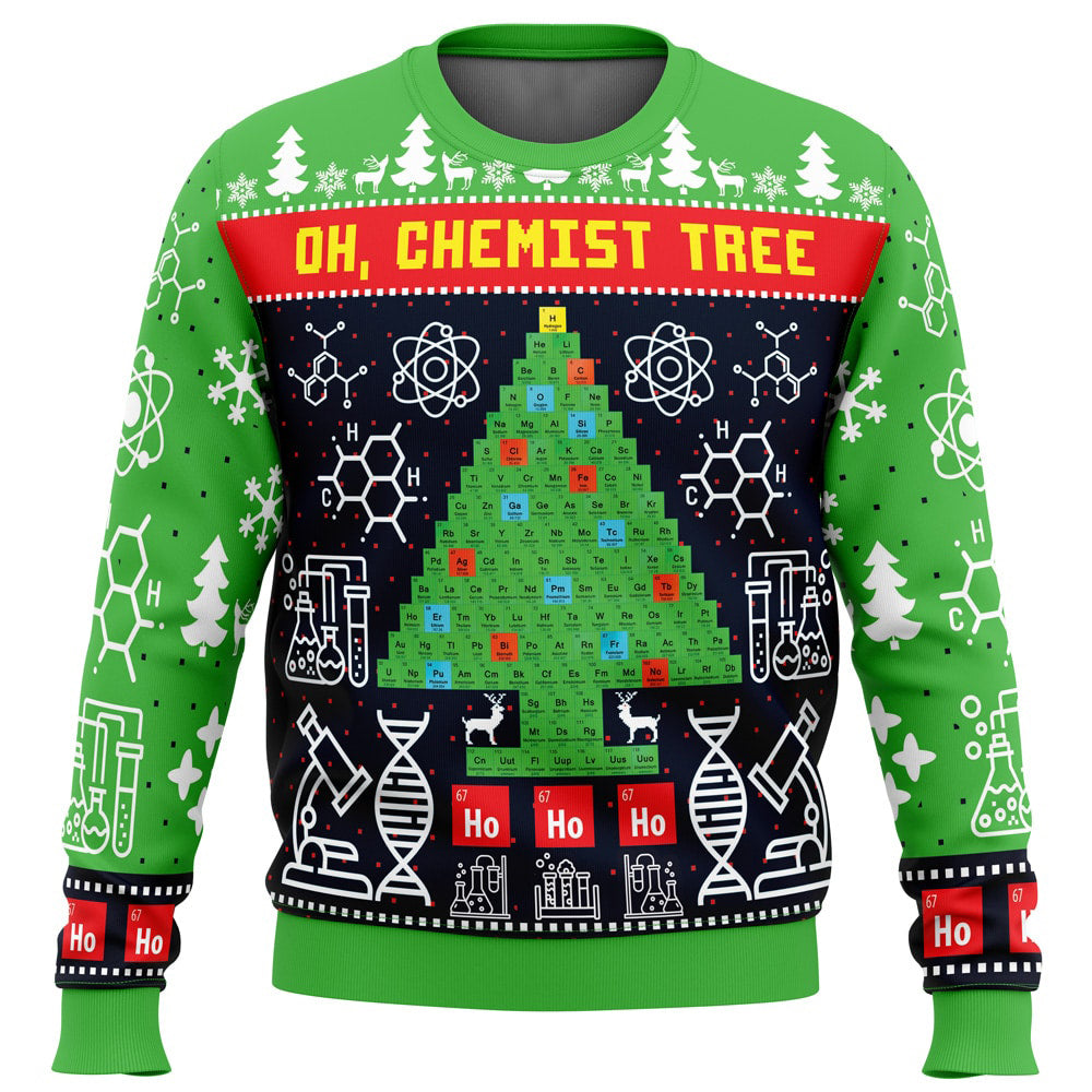 Oh, Chemist Tree Science Ugly Christmas Sweater - 4XL