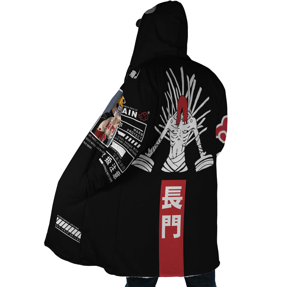 Pain Nagato Naruto Hooded Cloak Coat - L