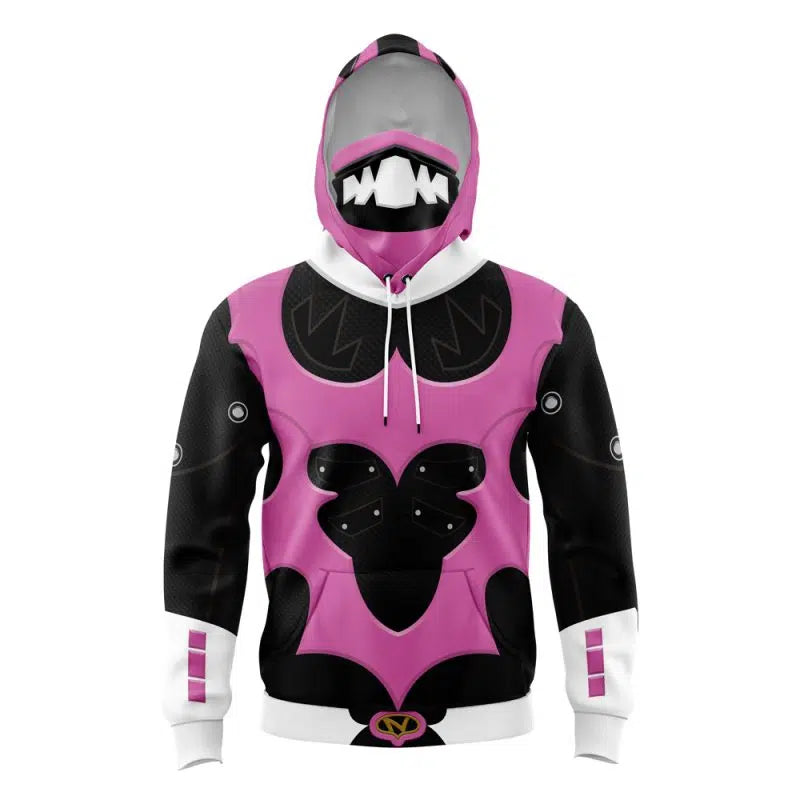 Pink Psycho Rangers Power Rangers Masked Hoodie - L