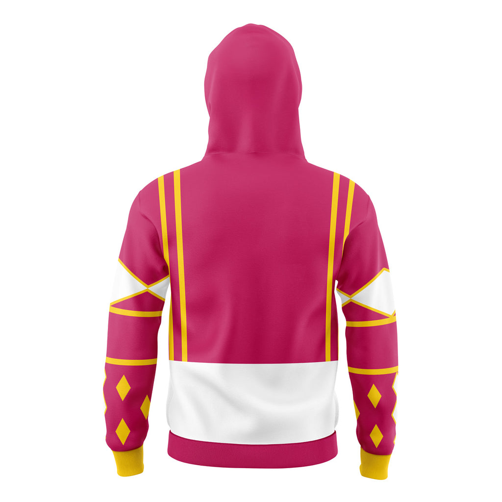 Pink Ranger Power Rangers Ninjetti Masked Hoodie - M
