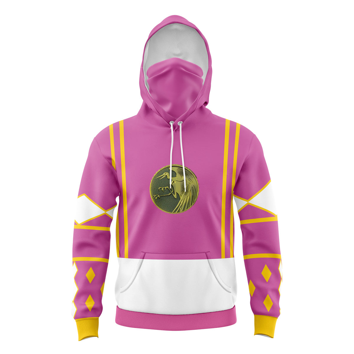 Pink Ranger v2 Power Rangers Ninjetti Masked Hoodie - 6XL