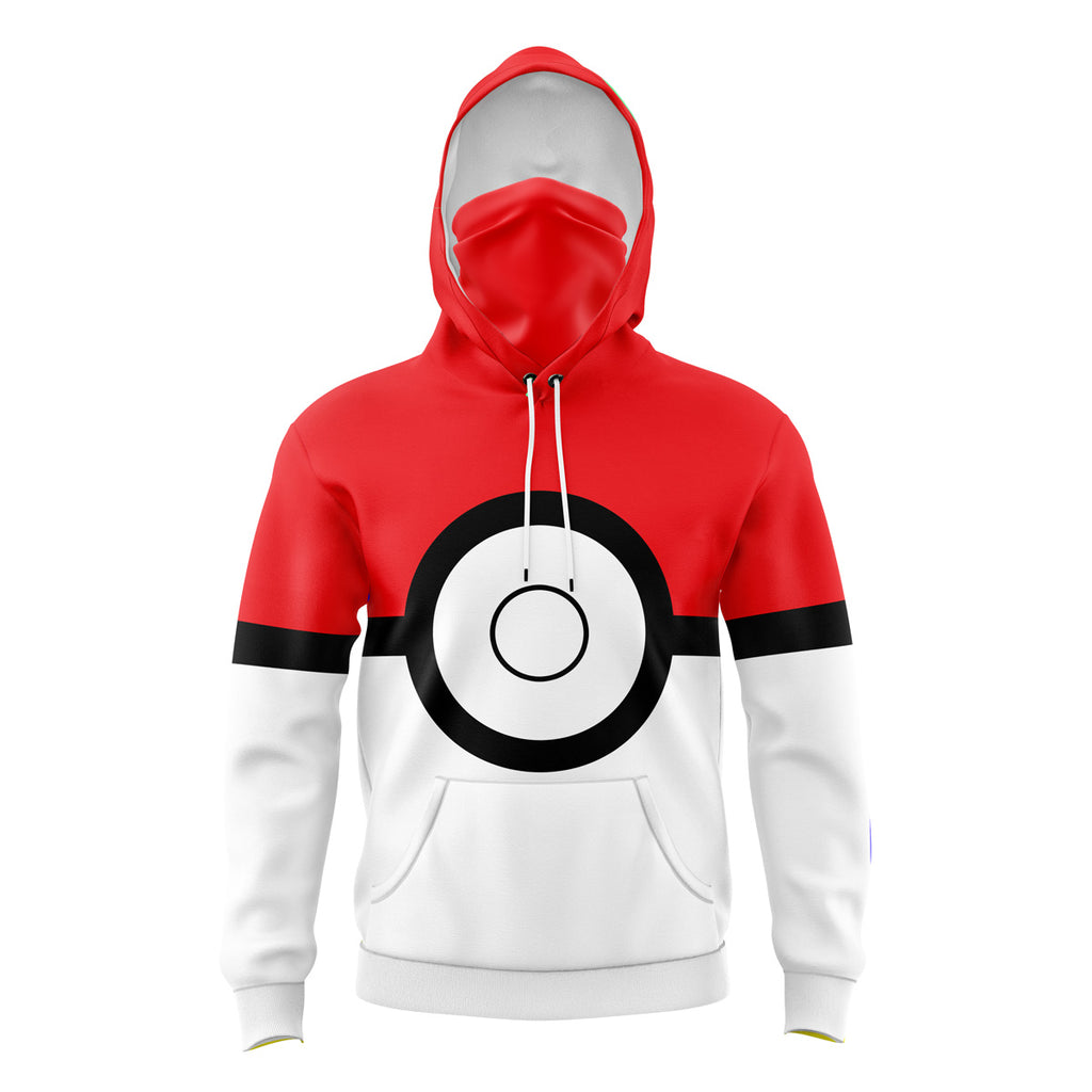 Pokeball Pokemon Masked Hoodie - 6XL