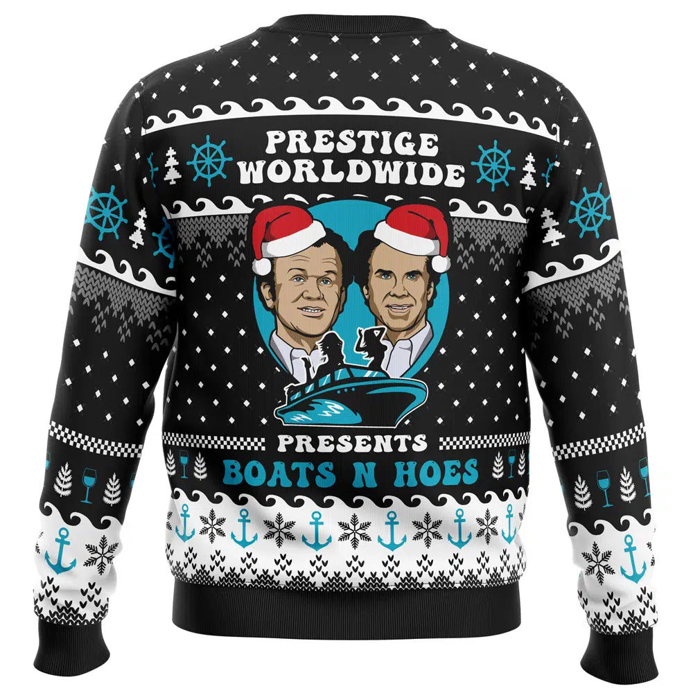 Prestige Worldwide Boat n Hoes Step Brothers Ugly Christmas Sweater - 5XL