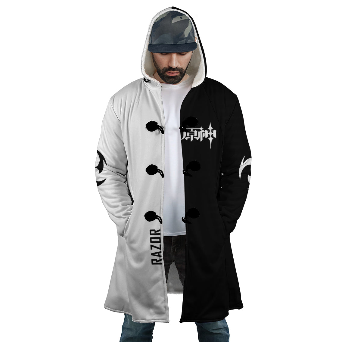 Razor Genshin Impact Hooded Cloak Coat - XL