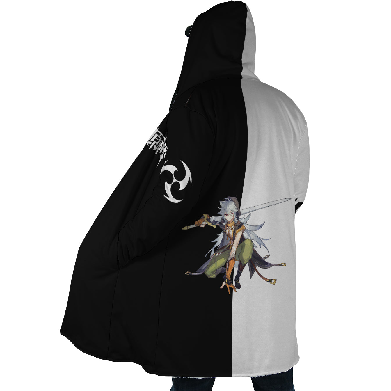 Razor Genshin Impact Hooded Cloak Coat - S