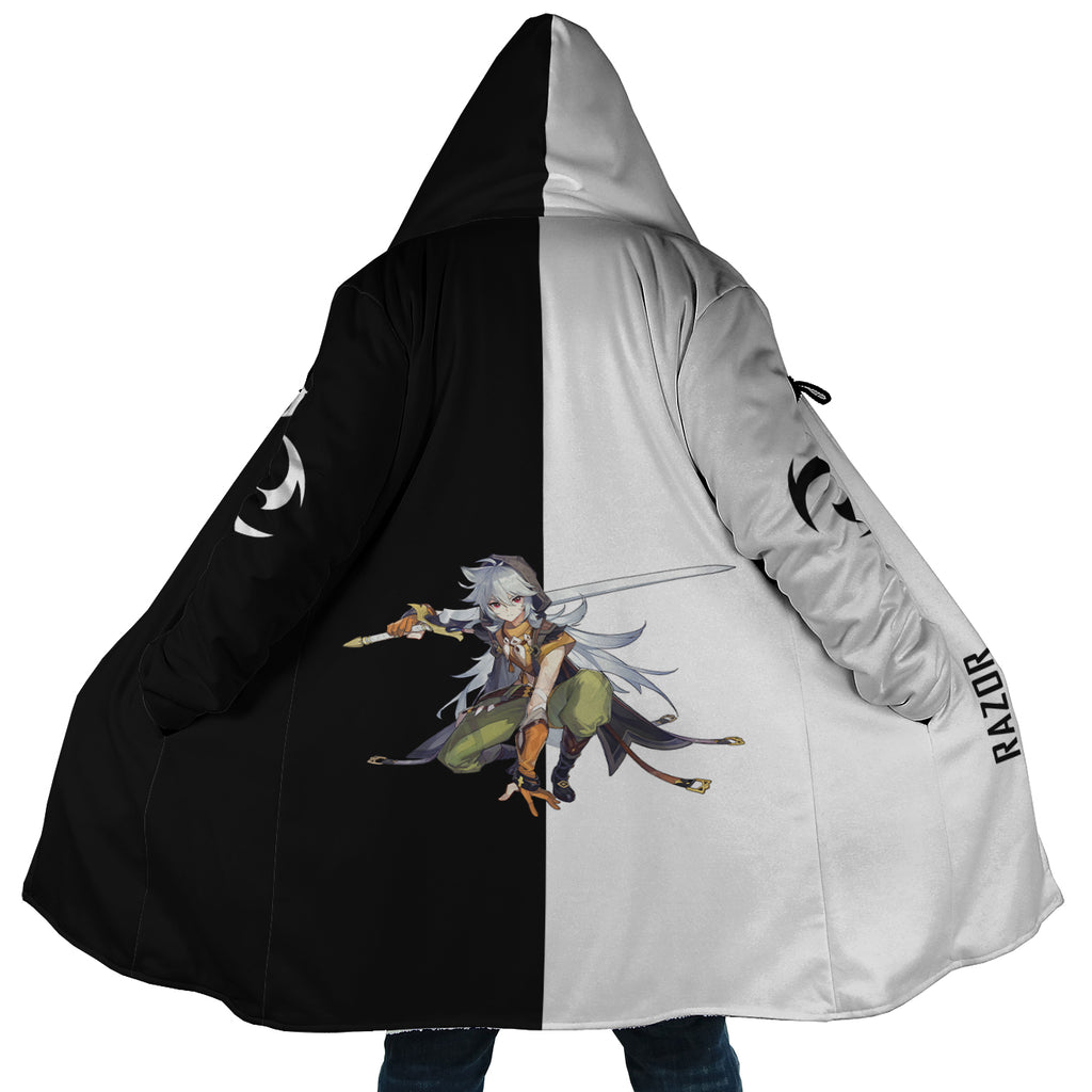 Razor Genshin Impact Hooded Cloak Coat - 5XL