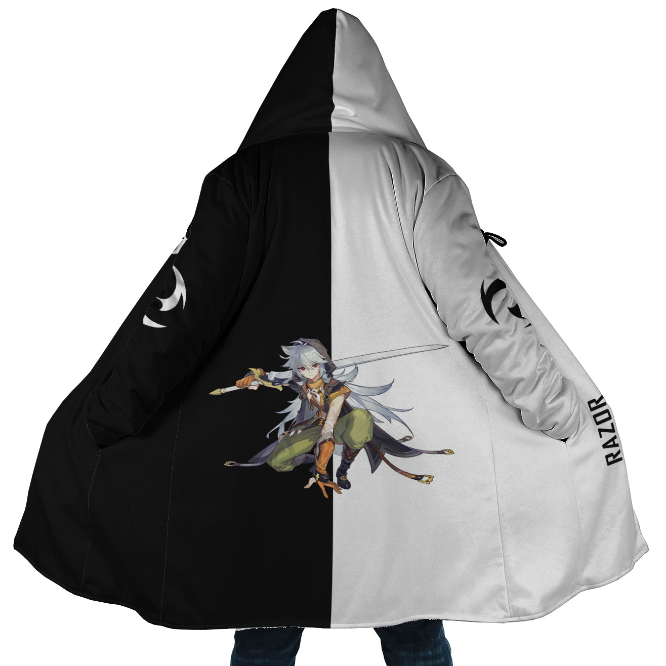 Razor Genshin Impact Hooded Cloak Coat - 5XL