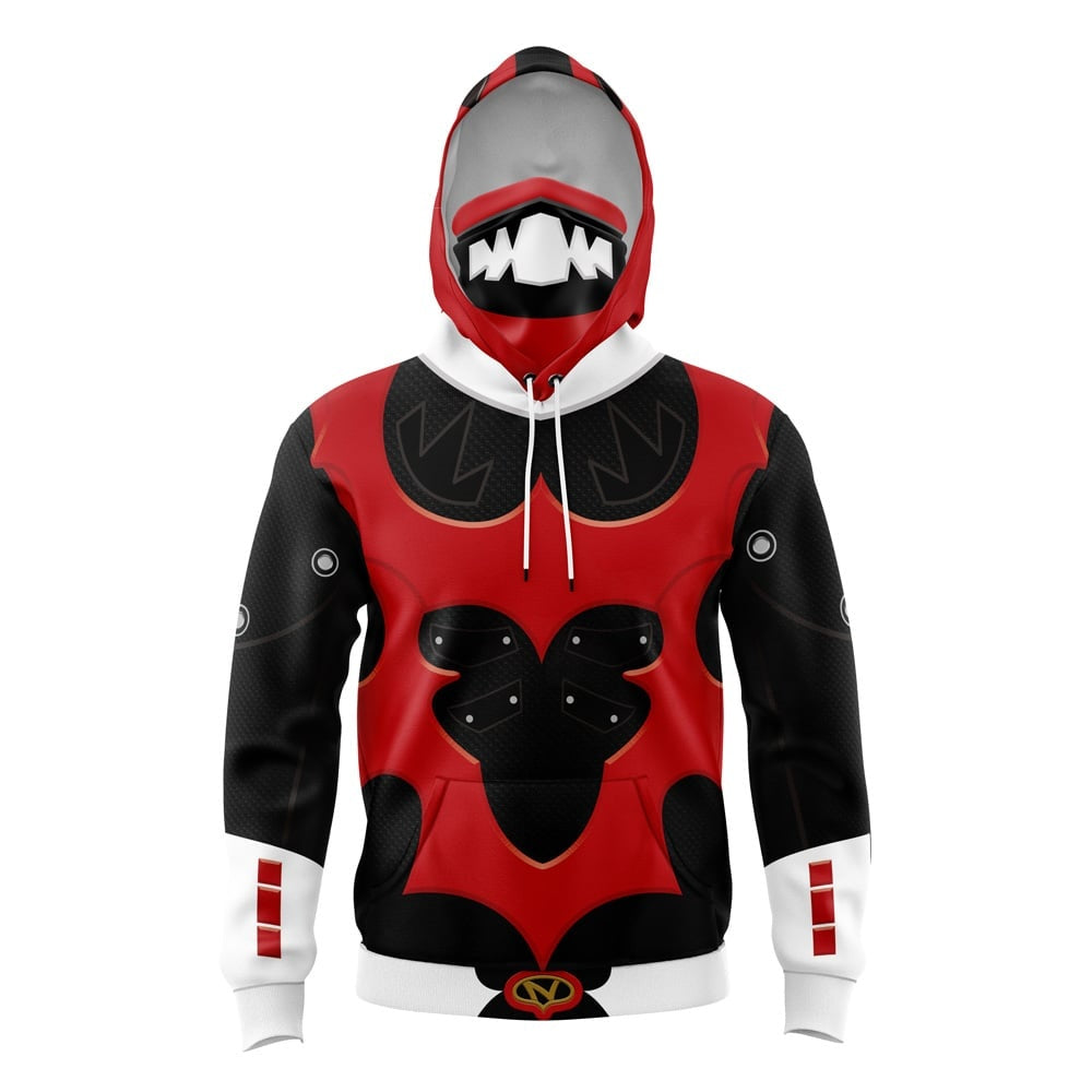 Red Psycho Rangers Power Rangers Masked Hoodie - 6XL