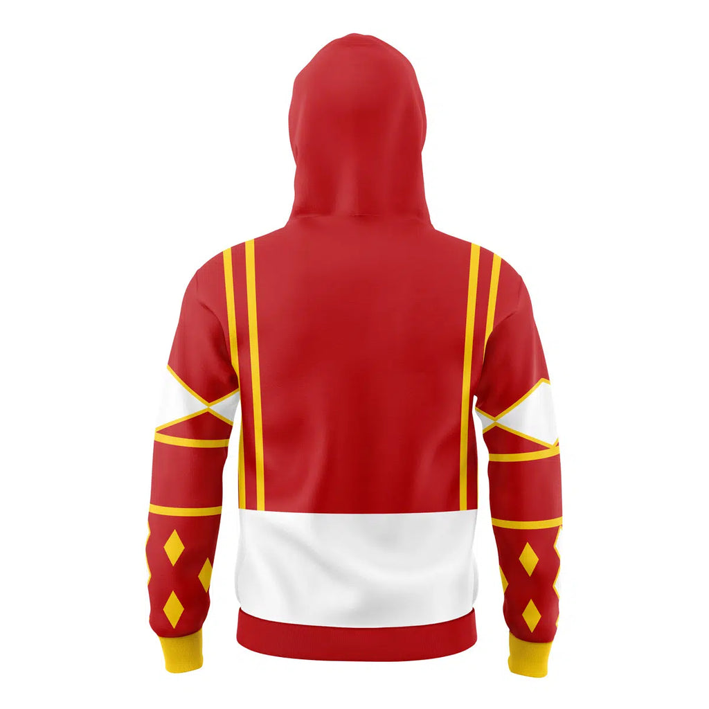 Red Ranger Power Rangers Ninjetti Masked Hoodie - M
