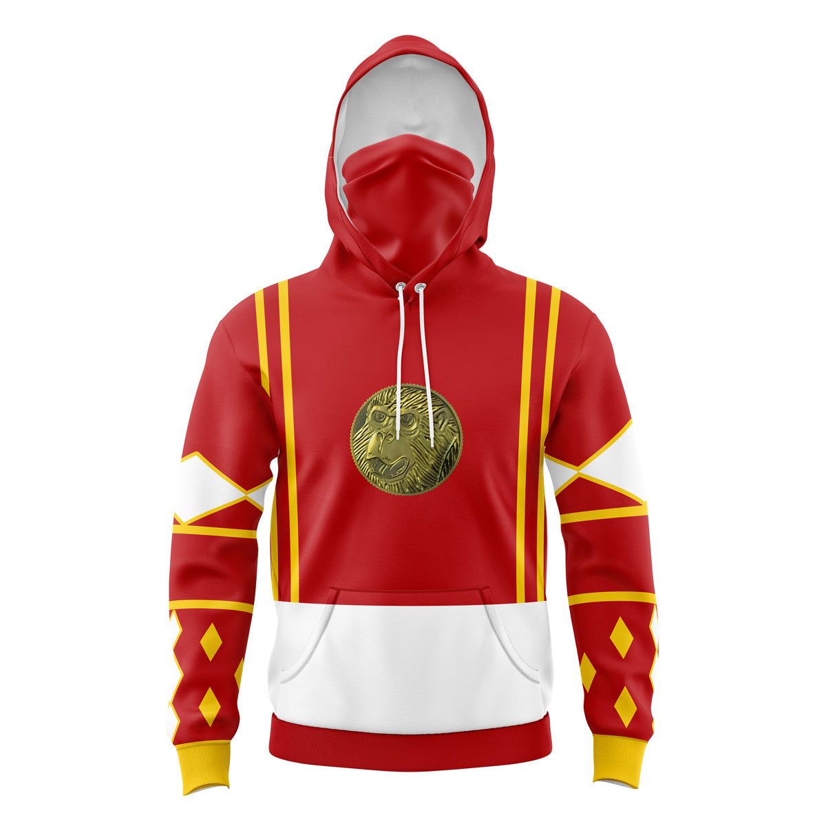 Red Ranger v2 Power Rangers Ninjetti Masked Hoodie - 6XL