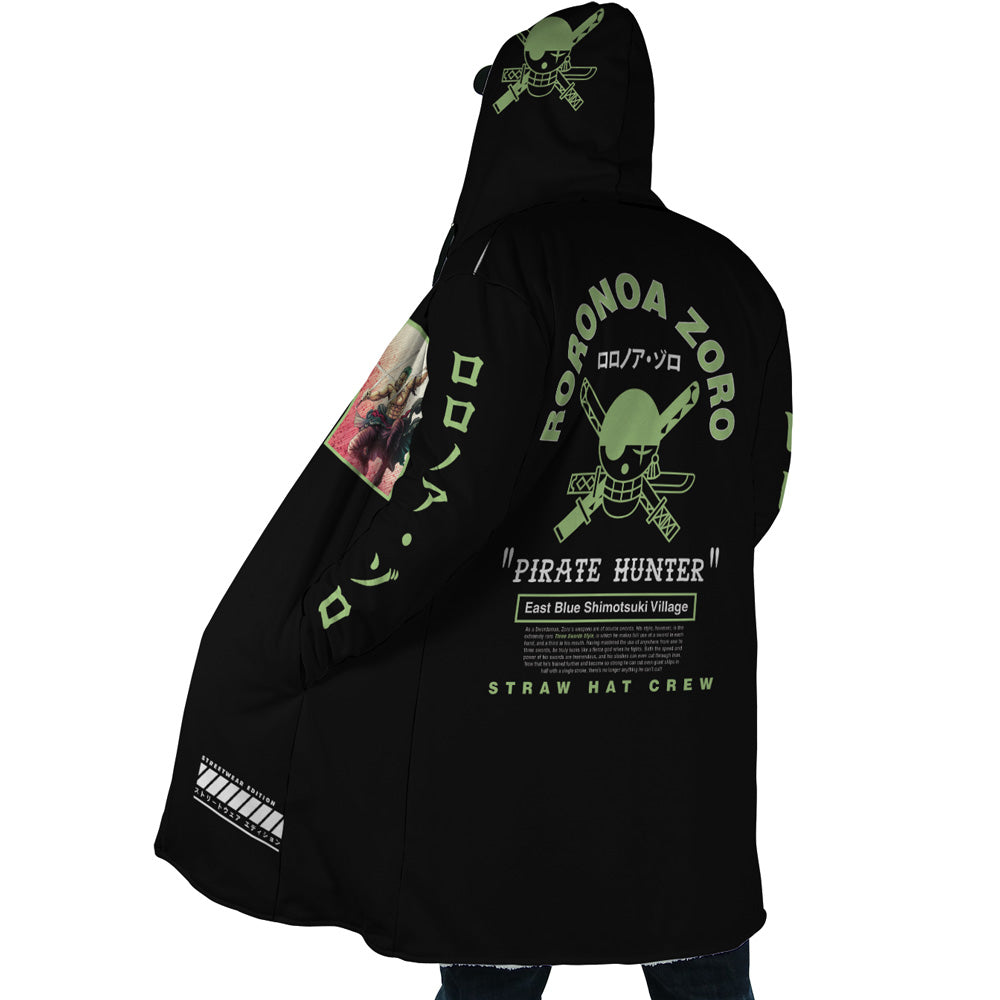 Roronoa Zoro One Piece Hooded Cloak Coat - L