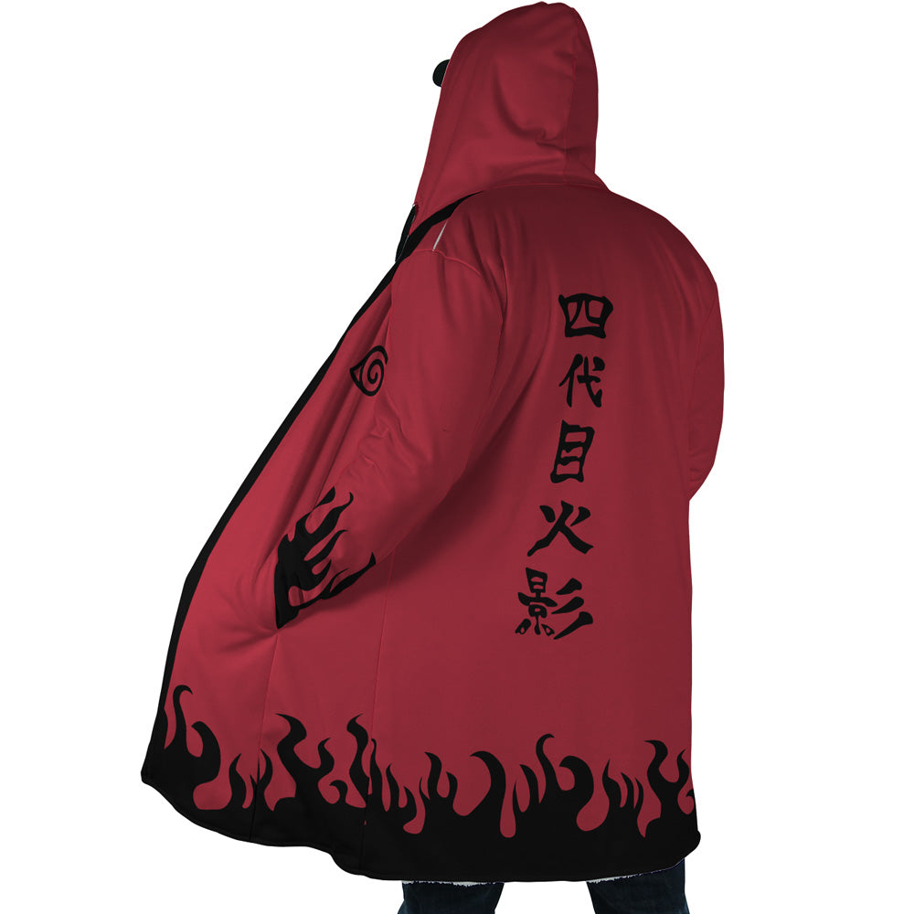 Sage Mode Kanji Naruto Hooded Cloak Coat - L