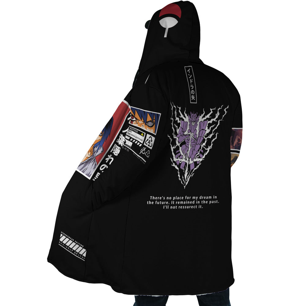 Sasuke Uchiha Naruto Hooded Cloak Coat - L
