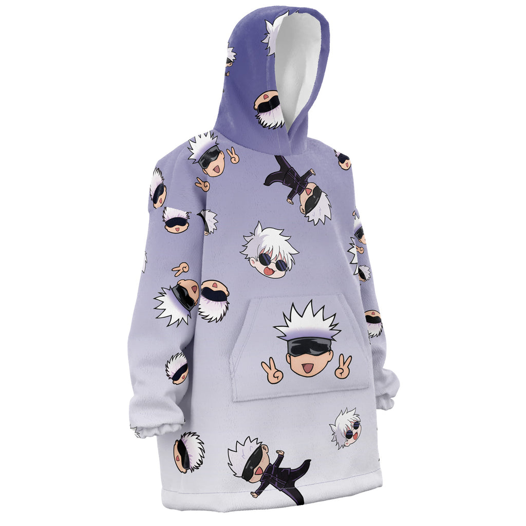Satoru Gojo Pattern Jujutsu Kaisen Oversized Blanket Hoodie - 3XL