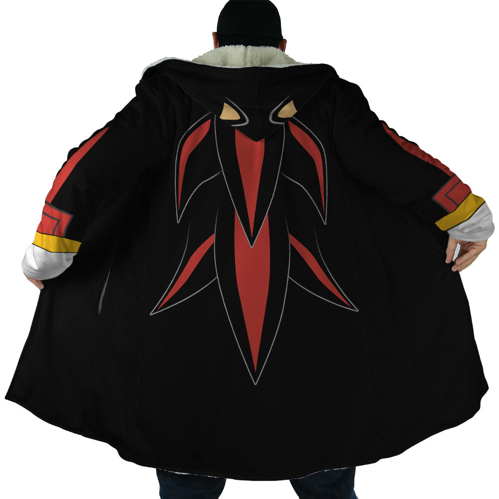 Shadow Sonic The Hedgehog Hooded Cloak Coat - S