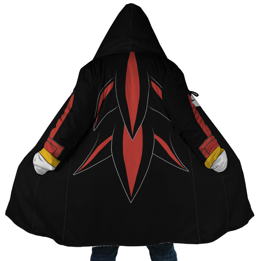 Shadow Sonic The Hedgehog Hooded Cloak Coat - 5XL