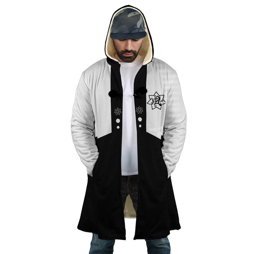 Shinazugawa Sanemi Wind Hashira Demon Slayer Hooded Cloak Coat - S