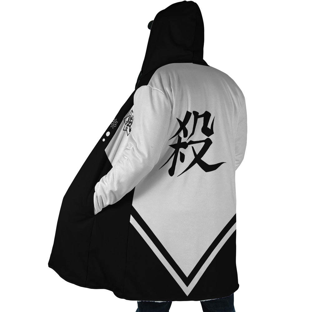 Shinazugawa Sanemi Wind Hashira Demon Slayer Hooded Cloak Coat - L