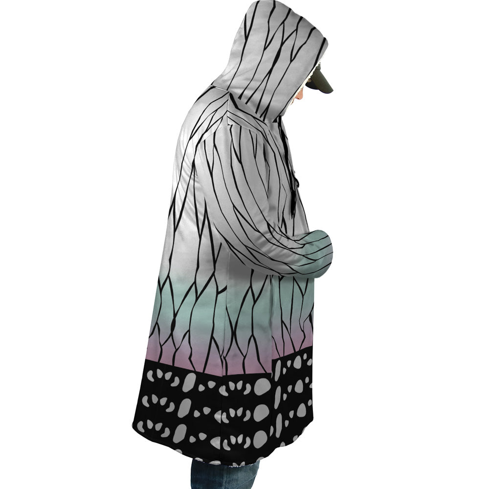 Shinobu Kocho Insect Hashira Demon Slayer Hooded Cloak Coat - L