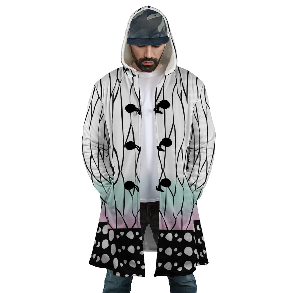 Shinobu Kocho Insect Hashira Demon Slayer Hooded Cloak Coat - S