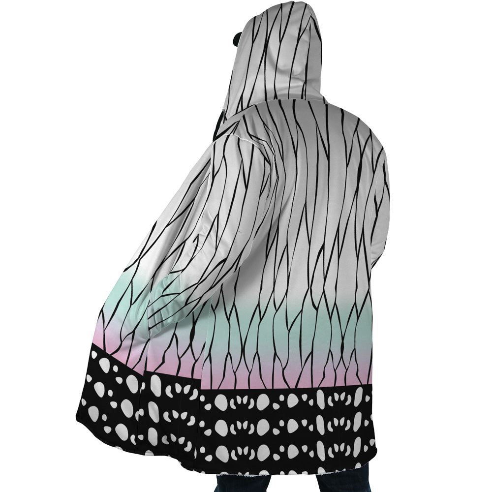 Shinobu Kocho Insect Hashira Demon Slayer Hooded Cloak Coat - XL