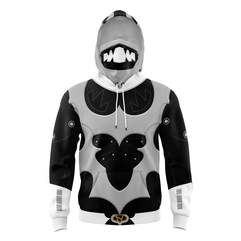 Silver Psycho Rangers Power Rangers Masked Hoodie - 6XL