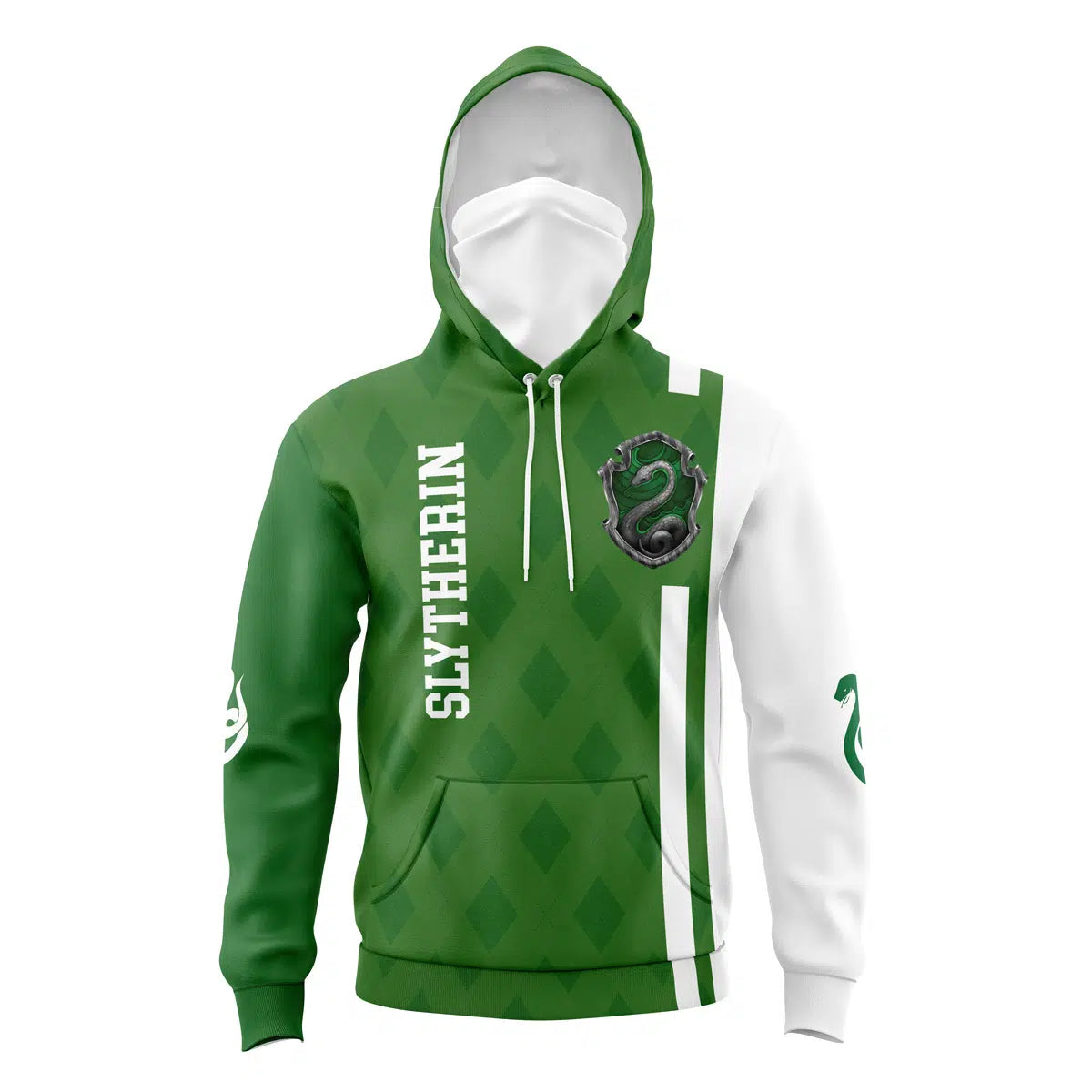 Slytherin Harry Potter Masked Hoodie - M