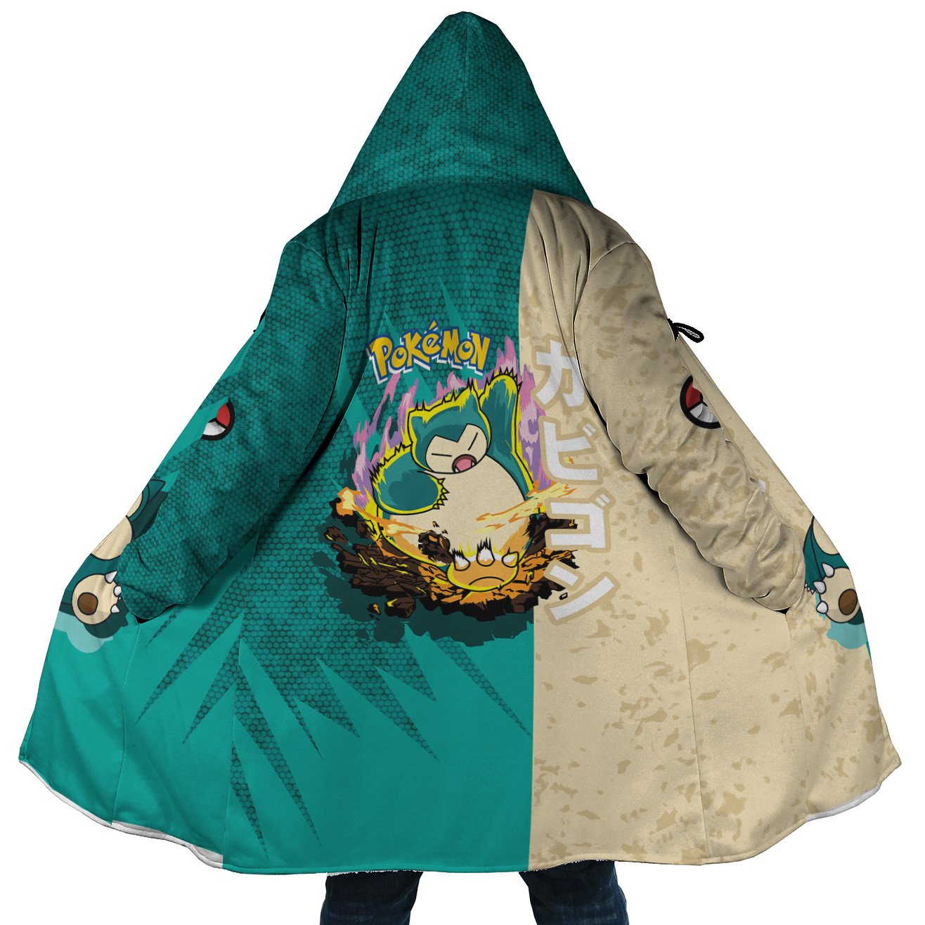 Snorlax Pokemon Hooded Cloak Coats - 5XL