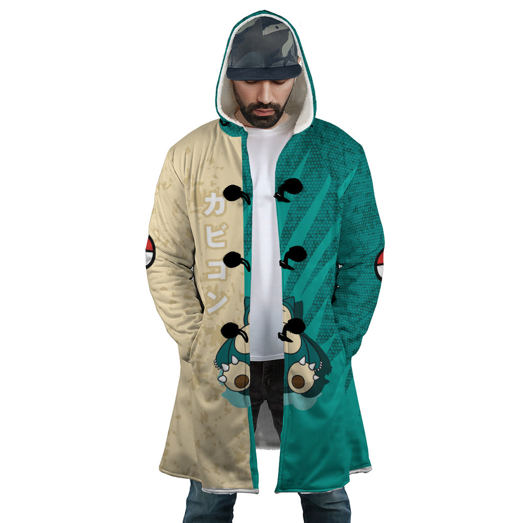 Snorlax Pokemon Hooded Cloak Coats - 2XL